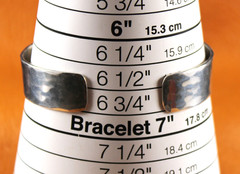 PARKER Signed HAMMERED Cuff Bracelet 13mm Sterling Silver Size 6 3/4″