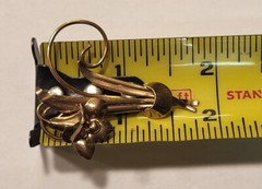 Vintage 1940’s JMS 10K Solid Yellow Gold Lily Brooch Pin 1.75 Inch 4.09 Grams