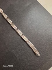 Mexican Sterling Silver Taxco 7 1/2 Inche Bracelet With Inlay.