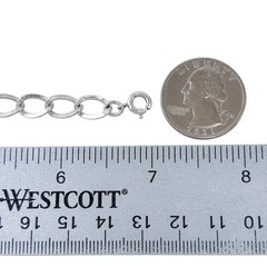 Vintage Sterling Silver 925 Textured Link Chain Bracelet 7″