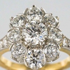 Art Deco Antique 2.20Ct White Diamond Vintage Engagement Ring 14K Yellow Gold FN