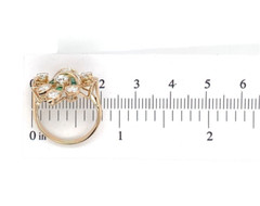 14k Yellow Gold 1.50 Carat TW Diamond Ring Bouquet of Flowers Size 6 (#J7015)