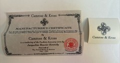 Camrose & Kross Jackie Kennedy Vintage Pink Gem Gold Tone Flower Link Bracelet
