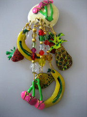 LUNCH AT THE RITZ FRUIT SALAD CLIP DANGLE EARRINGS