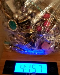 Vintage/Now Jewelry Lot Resell Craft Repair Mostly Wearable Many Signed 4.15 lbs