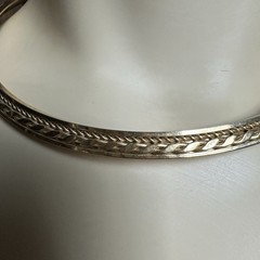 Vintage Open Collar Choker Necklace 15 Inch Etched Braided Design Gold Plated