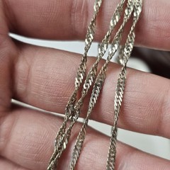 Vintage Italy 925 Sterling Silver Twisted Chain Necklace 29″L – 5.45g