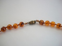 Art Deco Baltic Amber Necklace – Graduated Beads with Inclusions – Circa 1925