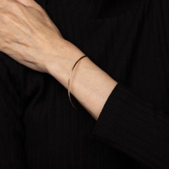 Vintage Portuguese Bangle Bracelet 19k Rose Gold 8″ Estate Fine Jewelry