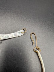 Vintage Carved Mother of Pearl Bib Necklace and Elephant Head Bangle Bracelet