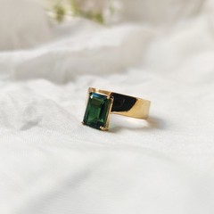 925 silver emerald ring vintage antique Handmade Size 7