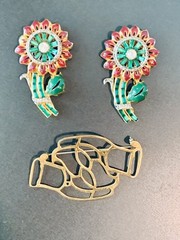 Vintage 1930’s Coro Flower Duette Brooch Pin Clips