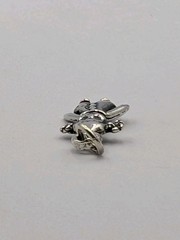 Vintage 925 Sterling Silver Little Girl Child Rag Doll Pigtails Dress Charm 1.1g