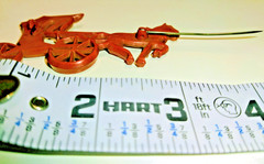 1942 Pat. # 133919 Signed Celluloid Horse & Buggy Brooch Uncas MFG Co.