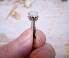 MCGI Sterling Silver Moonstone Quartz Zircon Ring – Size 5.75
