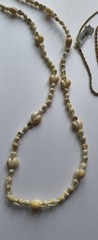 Vintage Boho Necklace Lot Leather Wood Shell Bead Brown Earth Tones Festival