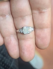 Vintage Platinum Engagement Ring 1.71ct.Natural Cushion Diamond GIA Cert 1930’s