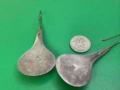 Vtg N D Sterling Silver Teardrop Long Dangle Drop Earrings 2.5 X 1 INCH LARGE