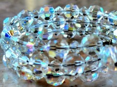 Vintage Gorgeous Amazingly Sparkly Auroa Borealis Crystals Wrap Bracelet
