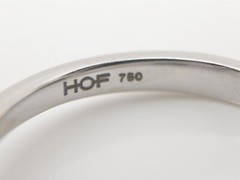 New $4350 .55ct Si1 H IDEAL CUT Hearts on Fire 18k White Gold Wedding Ring