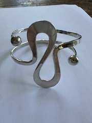Anna Greta Eker Curves Sterling Silver bracelet Norway Norwegian vtg 1814