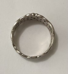 Vintage Peter Stone PSCL Sterling Silver Viking Borre Knot Wind Band Ring Sz12.5