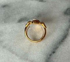 Vntge Avon Cameo Ring Size 4.5-6 Hat Pin Stick Pin Set Woman Romantic Victorian