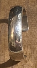 Vintage 925 Sterling Silver 5.7mm Wide Solid Cuff Bracelet