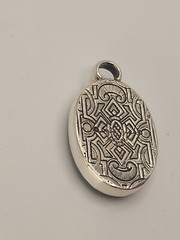 STEPHEN DWECK Vintage Tibetan Turquoise In Sterling Silver Pendant. 2″ Unique