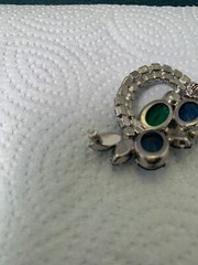 Vintage D&E Juliana SET Clip Earrings Large Brooch Tiered 3 Piece Prong-Set 1950