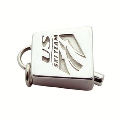 Vintage Sterling Silver US Ski Team Mini Cowbell Charm/Pendant