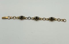 1930 Providence Stock Co. 12K Gold Filled 3 Garnet Stones. 7 Inches