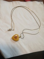 Vintage Gold Plated Heart Locket With Chain