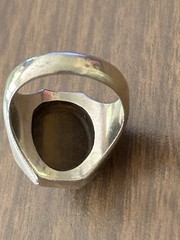 Vintage Mens Tigers Eye 925 Sterling Silver Ring Sz 10