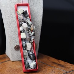 Heavy Large Beaded Necklace Sterling Silver