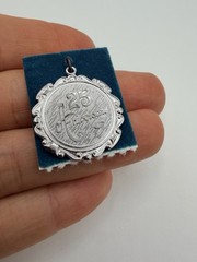 Vintage New Sterling Silver 25th Anniversary Pendant Charm Wedding Marriage