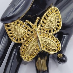 AAI Elegant Simple and Classy Vintage Gold Tone Metal BUTTERFLY Brooch Pin