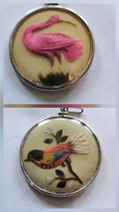 Vintage Double-Sided 925 Bird Feather Pendant Charm – 1.25″- Excellent Condition