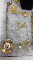 Nice Grouping of Vintage Silver and Gold Toned Necklaces good overall condition