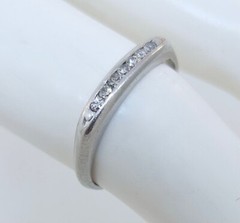 Antique Art deco 1920’s Platinum Diamond Channel Set Wedding Band