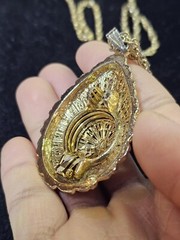 WHITING DAVIS? vtg Locket Necklace Goldtone Lacy Filigree Classic Career Cosplay