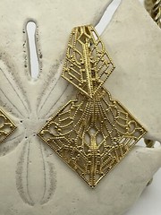 Vintage TRIFARI Gold Tone Filigree Dangle Post Pierced Earrings Boho Chic