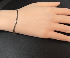 Vintage 925 Sterling Silver Flat Cuban Link 7″ Bracelet Retro 2.46g