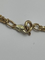 Signed 1/20 14K Gold Filled Mesh Braided Woven Twist Necklace Choker Vintage