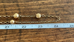 Versatile!!! Vintage!! LONG!! 48” 12k Gold Filled Ball Bead Station Necklace