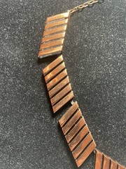 Vintage 1950’S Copper Necklace – RENOIR Signed Jewelry Choker Length 14-18 inch