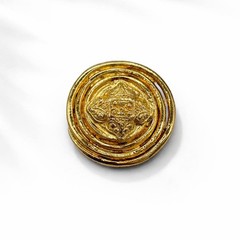 Vintage Yves Saint Laurent Gold Tone Brooch Pin France 1980s