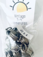 Vintage Silver Tone Statement Abstract Shape Link Collar Choker Necklace 15”