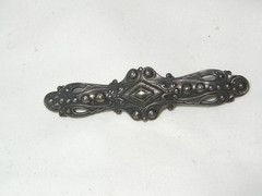…Vintage/Antique Silver Tone Etruscan Style Brooch…