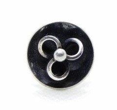 Vintage Denmark N E From Sterling Silver 3D Twist Modernist Ring Size 6